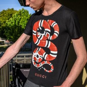 GUCCI SNAKE BLACK SHIRT
